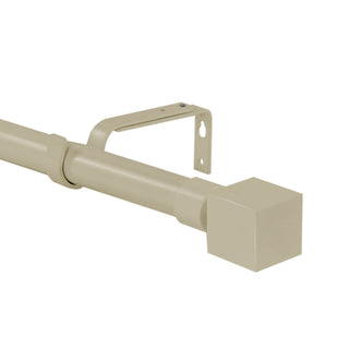 1" Wright Adjustable Curtain Rod, French White, 84"-120"