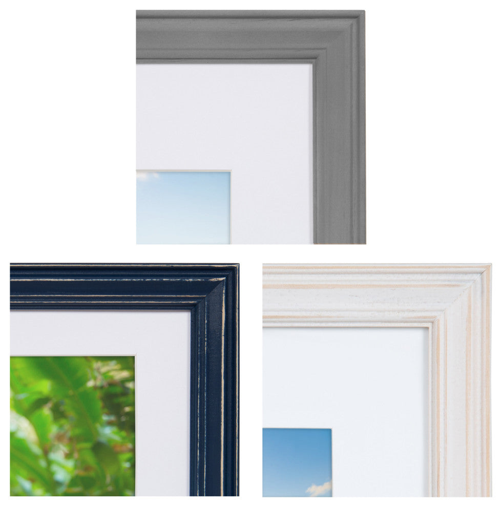 Bordeaux Gallery Wall Frame And Shelf Kit, Multi Blue
