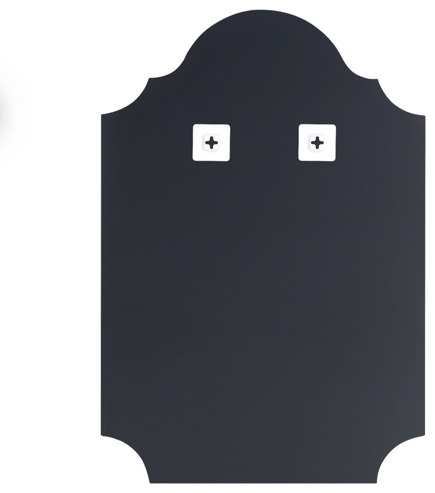 Reign Frameless Arch Wall Mirror, Silver 24x36