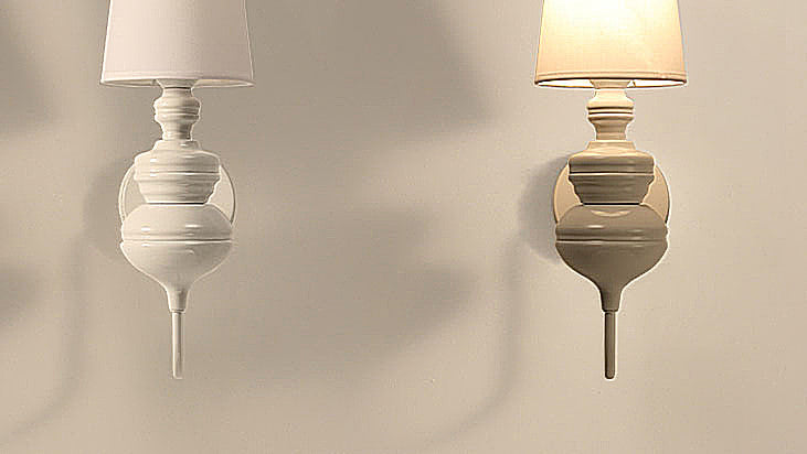 Luxury Wall Lamp in Classic Style for Living Room, Bedroom, White