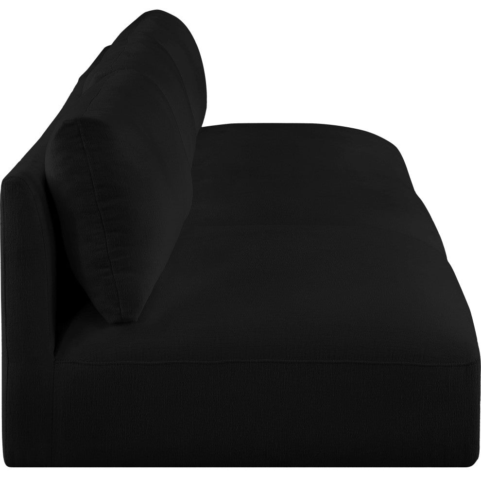 Ease Fabric Upholstered Modular Sofa, Black