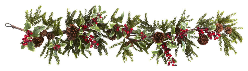 54" Holly Berry Garland