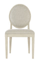 Bernhardt East Hampton Oval Back Side Chair, Cerused Linen