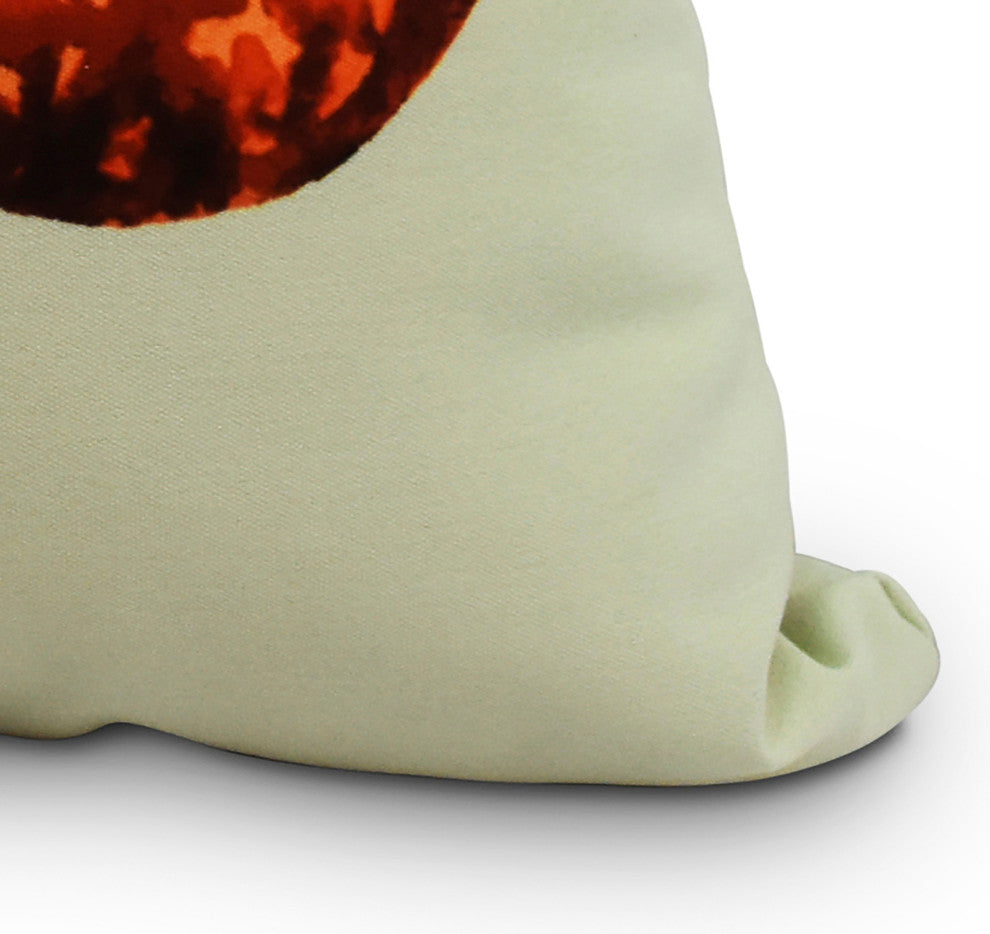 26" Gourd Pile Light Green Fall Print Decorative Throw Pillow