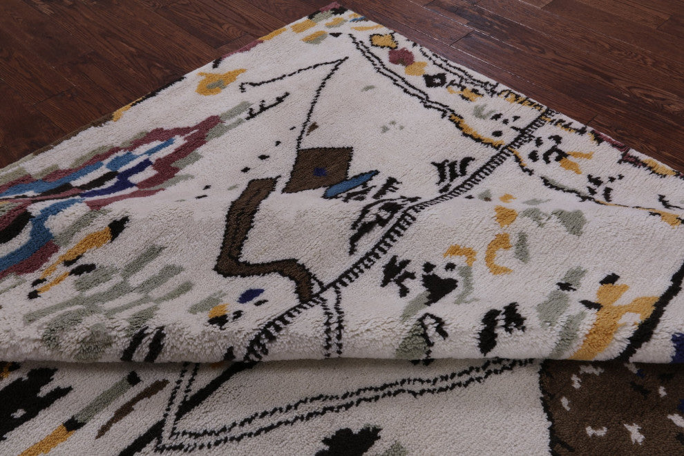 Moroccan Handmade Wool Rug 7' 11" X 10' 0" Q9275