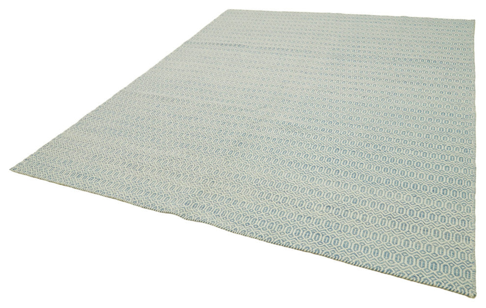 Rug N Carpet - Handmade Modern Design 8' 1'' x 10' 0'' Wool Unique Kilim Rug