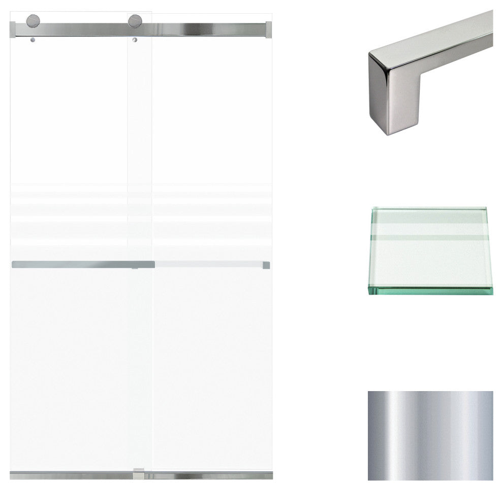 Transolid Brianna 48" W x 80" H Frameless Sliding Shower Door