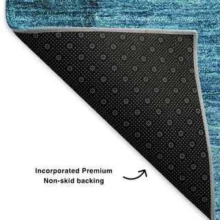 Premium Machine Washable Mayfield AMF625 Teal 1'8" x 2'6" Rug