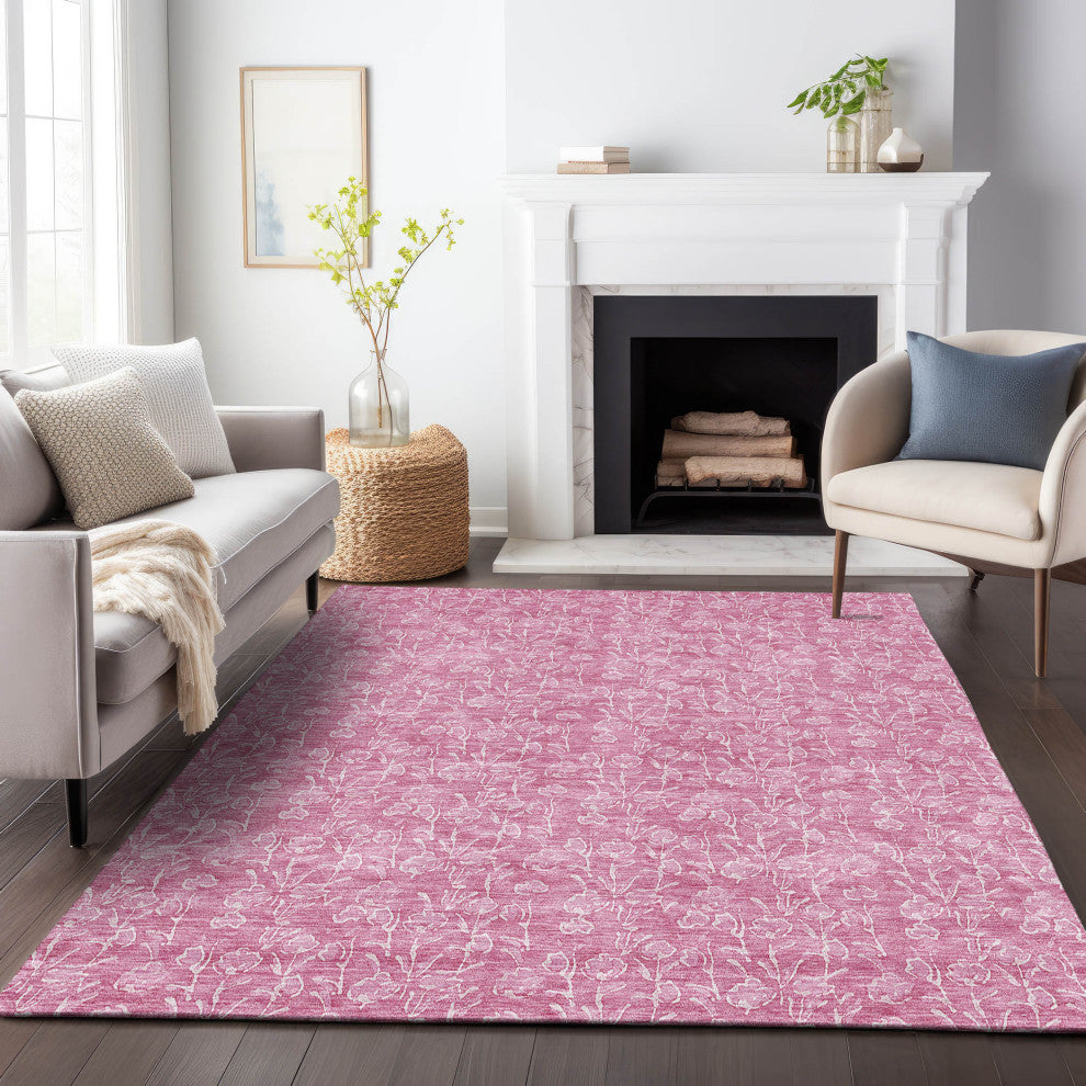 Premium Machine Washable Mayfield AMF691 Blush 10' x 14' Rug