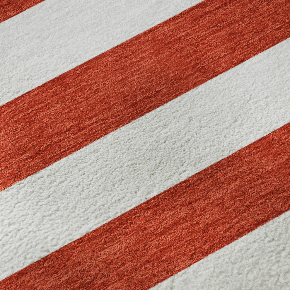 Premium Machine Washable Mayfield AMF528 Red 9' x 12' Rug