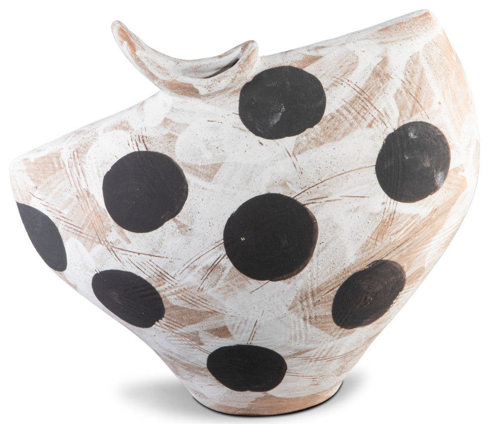 Dots Small White and Black Bowl