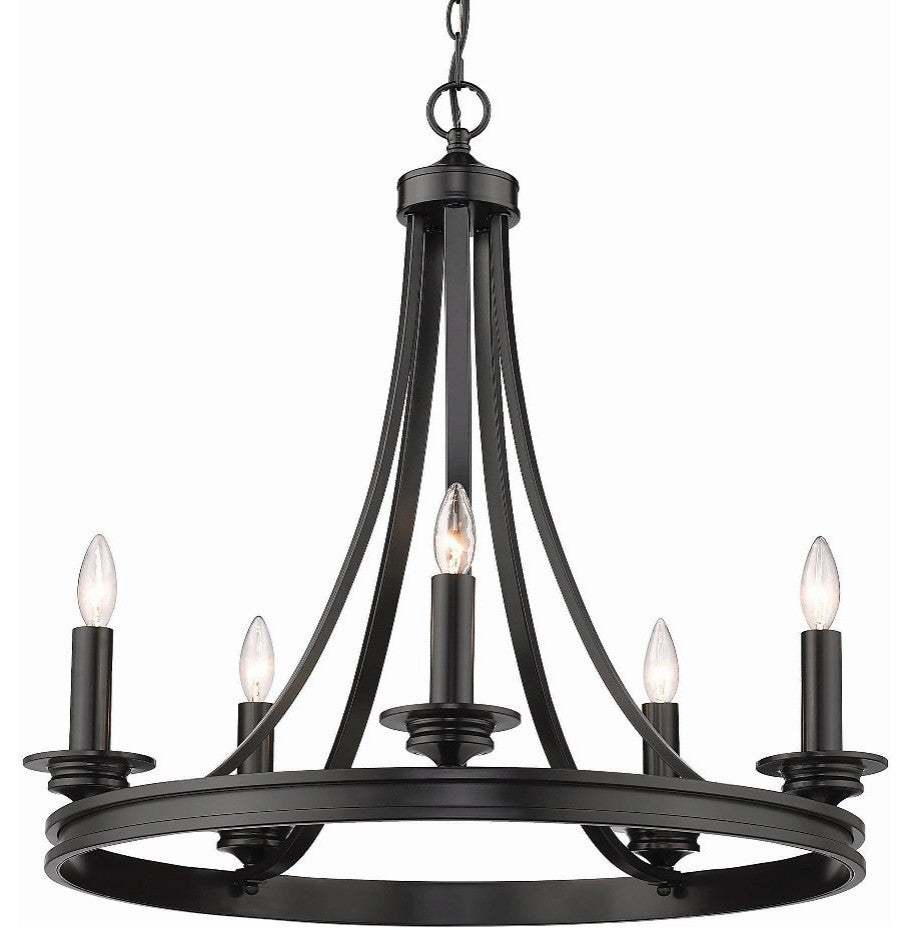 Chandelier 5 Light Steel in Variety of style - 26 Inches high by 27.5 Inches