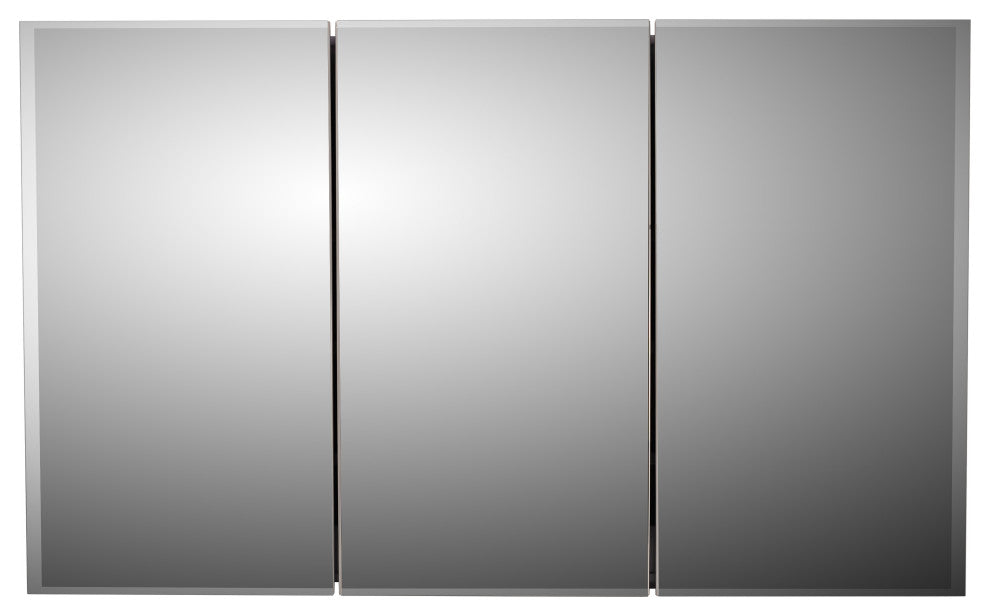 Tri-View Series Medicine Cabinet, 48"x30", Beveled Edge
