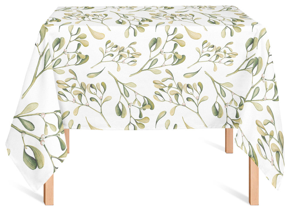 Watercolor Leaves And Berries Yellow 2 58x58 Tablecloth