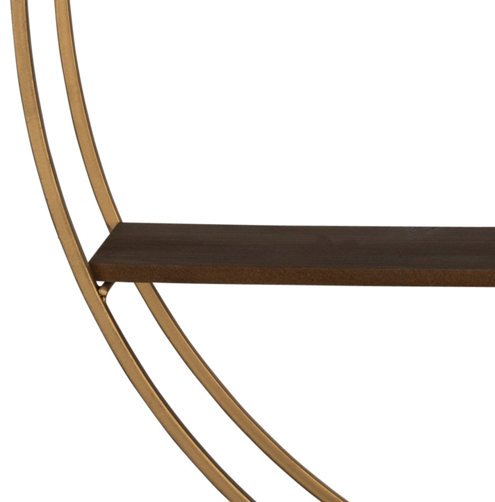 Gold Half Moon Floating Shelf