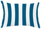 Rugby Stripe 14"x20" Decorative Stripe Outdoor Pillow, Teal