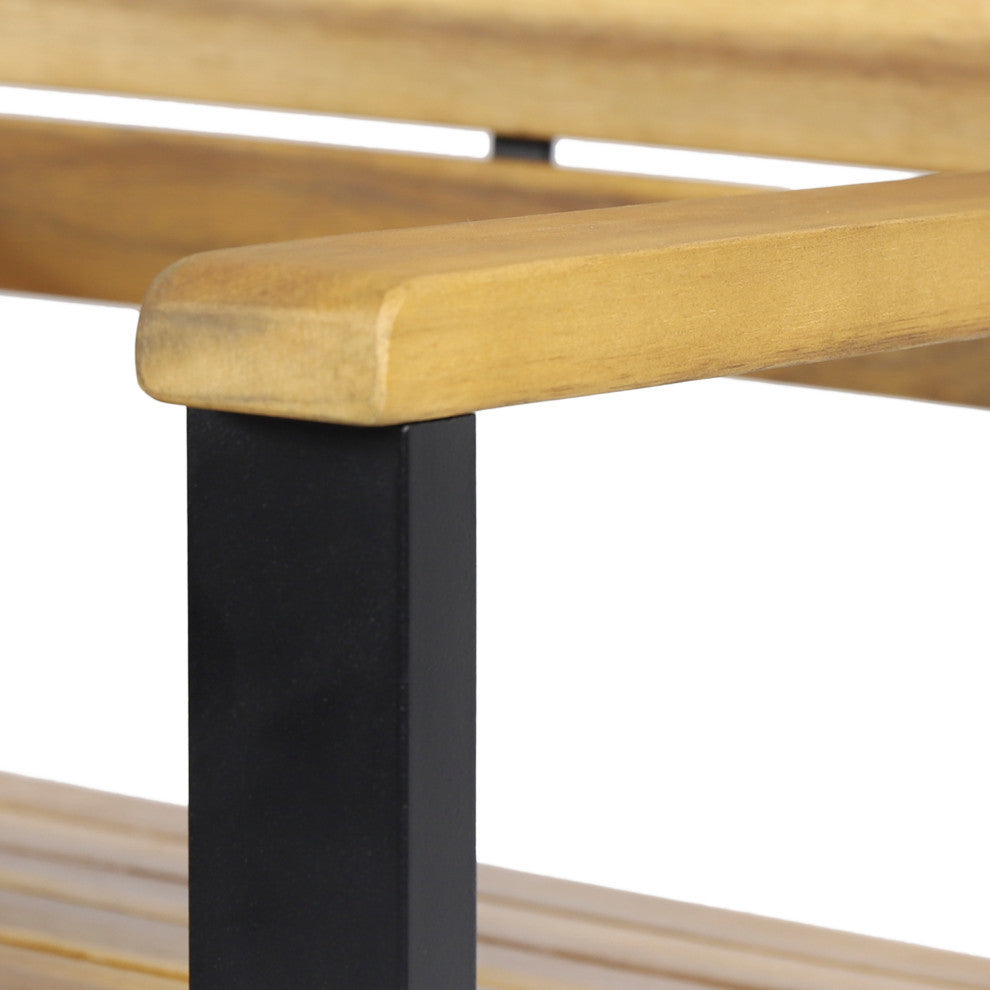 Davian Industrial Acacia Wood Barstool, Set of 4