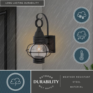 Chatham 8" Outdoor Wall Light Textured Black