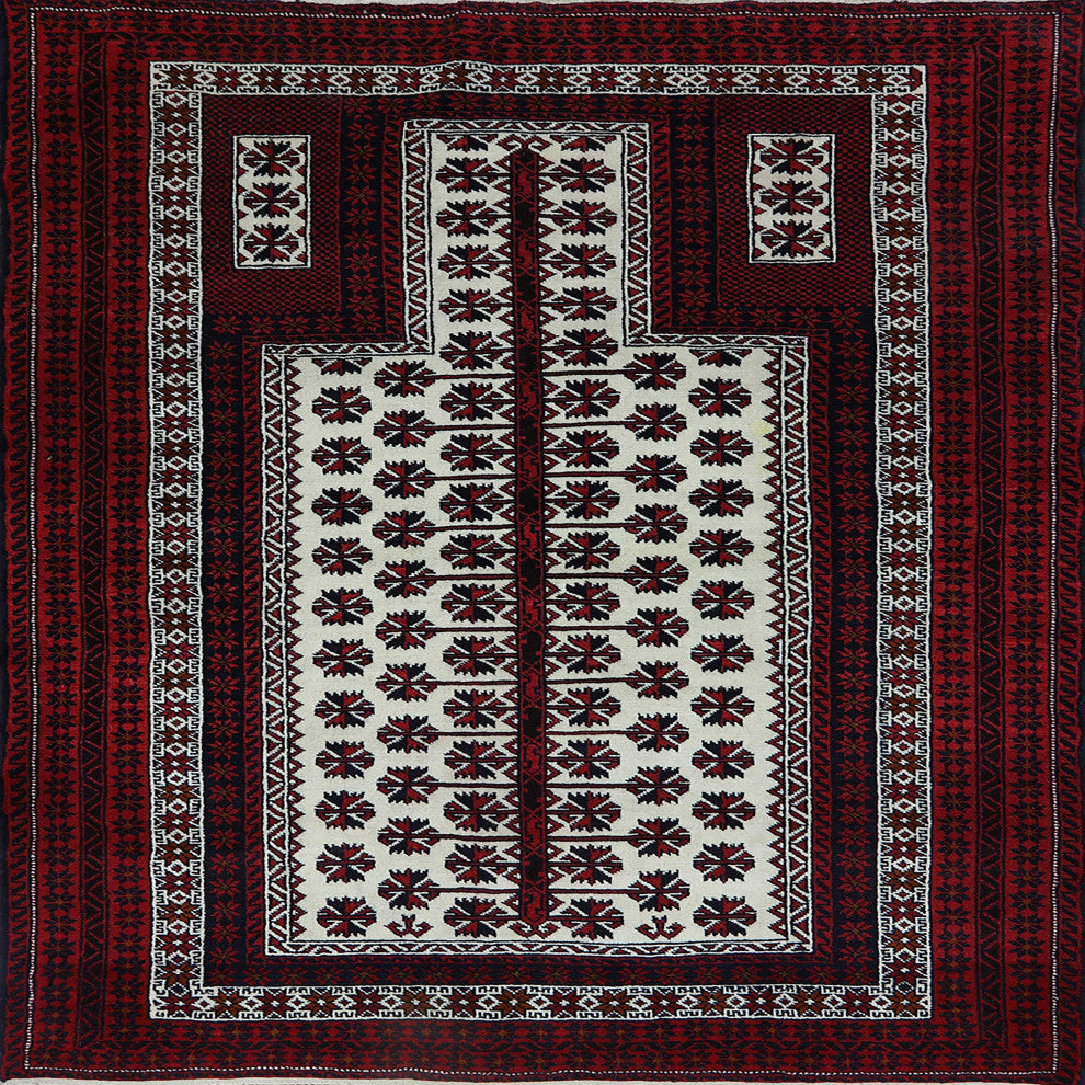 Ahgly Company Indoor Square Mid-Century Modern Area Rugs, 5' Square