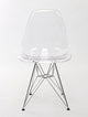 OCC Set of Two (2) Clear - Side Chair with Chromed Steel Legs