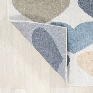 Dila Modern Hearts Machine-Washable Area Rug, 2 X 8