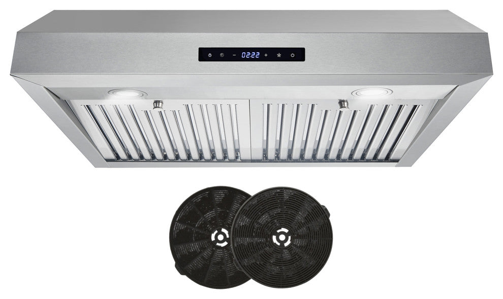 Cosmo 30" 380 CFM Under Cabinet Range Hood With Touch Screen and Carbon Filters