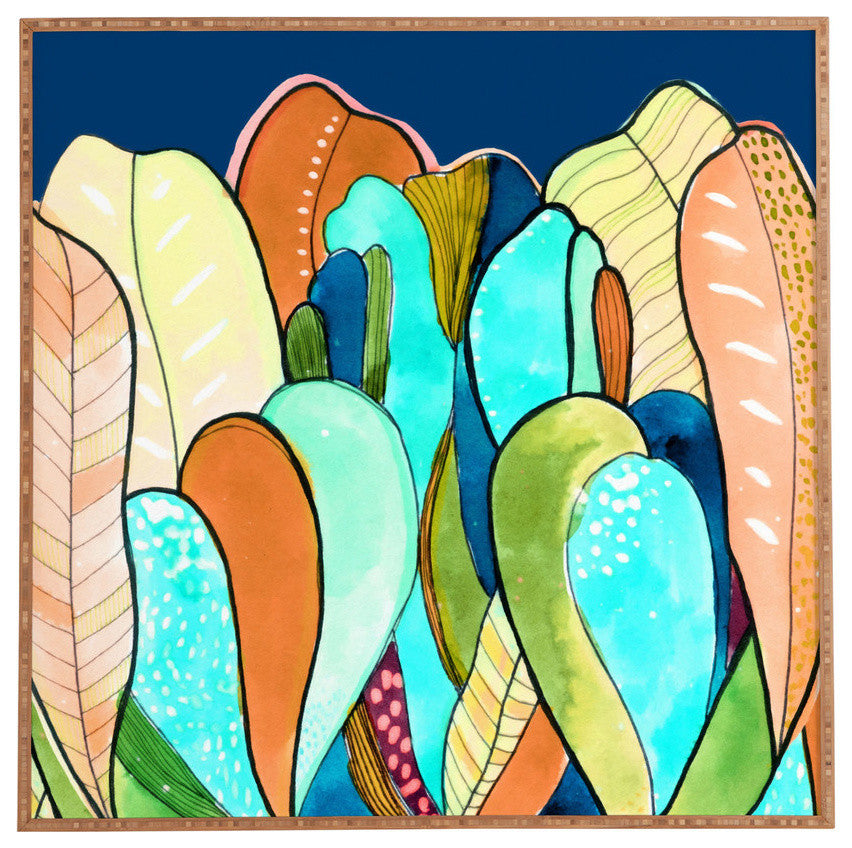 Deny Designs Cayenablanca Caribbean Seaweeds Framed Wall Art