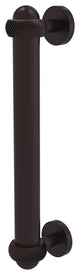 8" Door Pull With Twist Accents, Antique Bronze