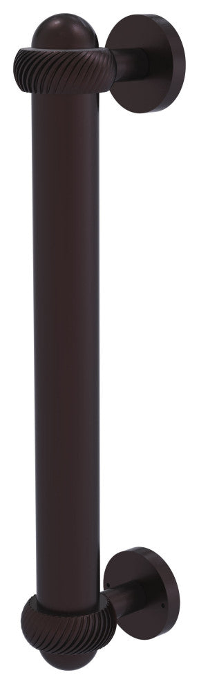 8" Door Pull With Twist Accents, Antique Bronze