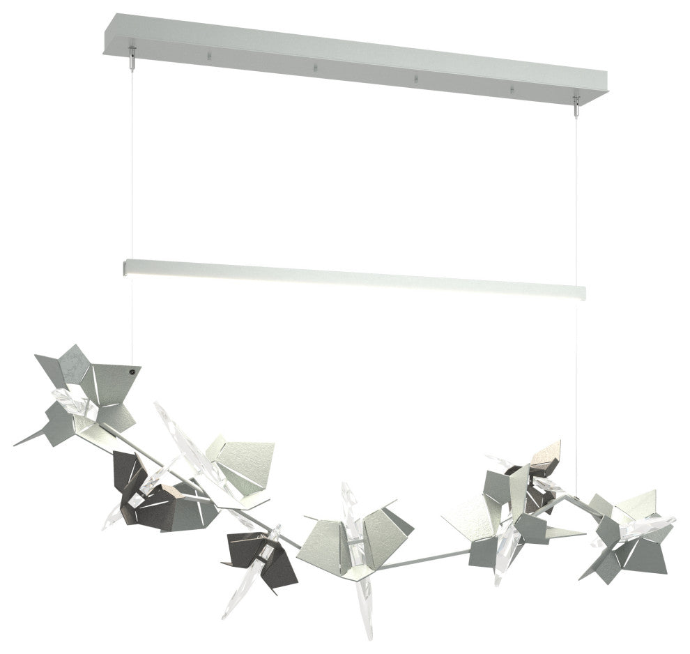 Belladonna LED Pendant, Vintage Platinum With Natural Iron Accent