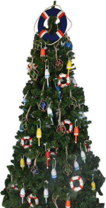 Blue Jacket Lifering Christmas Tree Topper Decoration