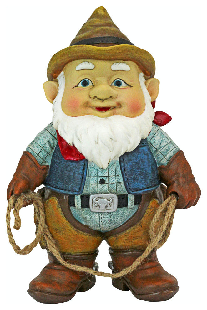 Country Cowboy Klaus Gnome Statue
