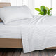 1800 Microfiber Printed Sheet Set, Pinstripe - White/Marine, Twin