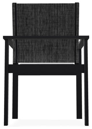Tribeca Sling Outdoor Stackable Armchair, Augustine Shadow/Black
