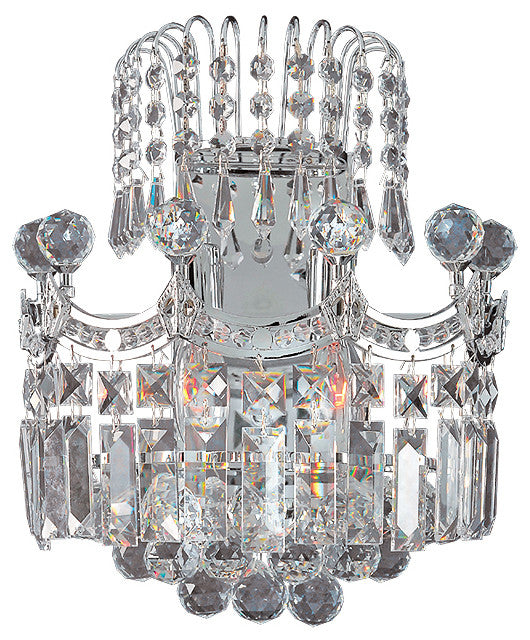 Artistry Lighting Corona Collection Crystal Wall Sconce, 12"x12", Chrome
