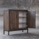 Contemporary Slim Wood Console Cabinet Simple Classic Silver Walnut Elegant