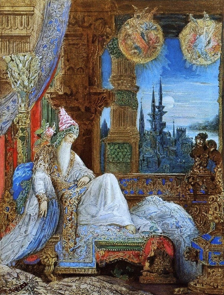 Gustave Moreau The Dream Haunting the Mogul, Gallery Wrapped Canvas, 21"x28"