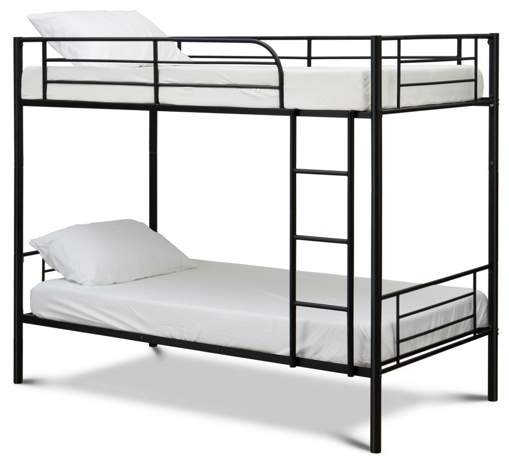 Danbury Twin Bunk Bed In Powder Coating Black Color