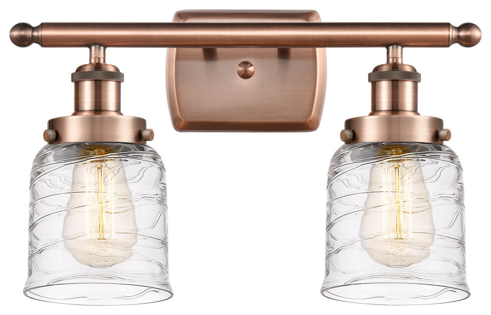 Innovations 916-2W-AC-G513 2-Light Bath Vanity Light, Antique Copper