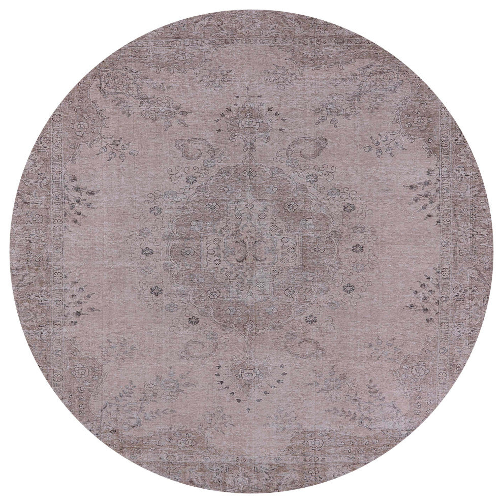 Ahgly Company Indoor Round Mid-Century Modern Area Rugs, 3' Round