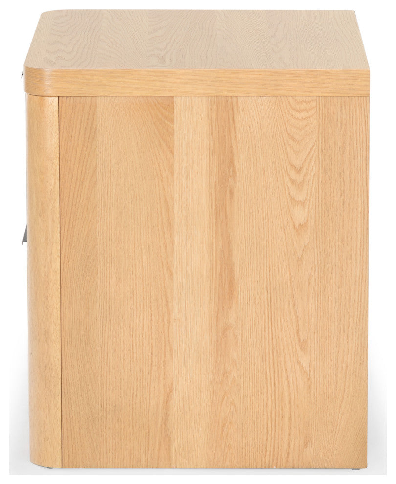 Safavieh Couture Raylie 2 Drawer Wood Nightstand, Natural