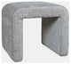 Luxury Curved Upholstered Waterfall Jacquard Petite Ottoman Bench - Set of 2