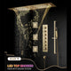 LED Mist Shower System With Hand Shower, Style D - Touch Panel Light