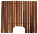 Peter Genuine Solid Teak Wood Toilet Mat, 20"x18"