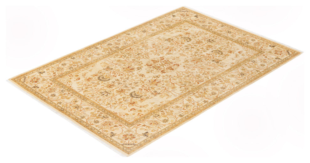 Mogul, One-of-a-Kind Hand-Knotted Area Rug Ivory, 6' 0" x 8' 9"