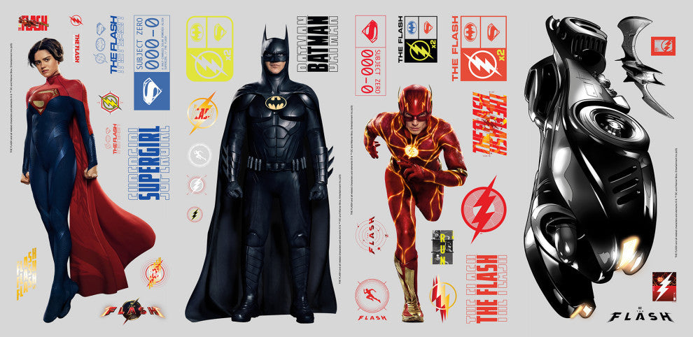 The Flash Movie Super Heroes Set Wall Decals
