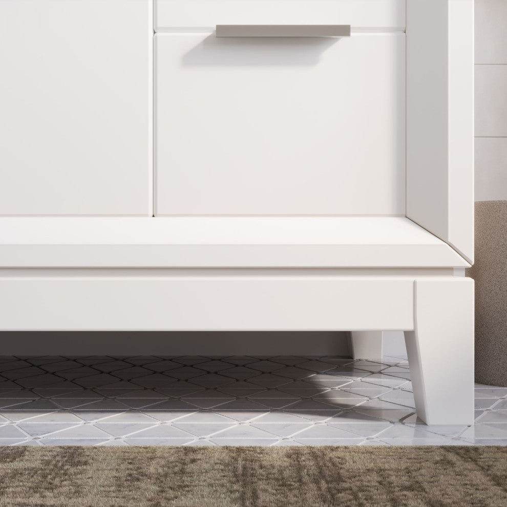 The Ezra Bathroom Vanity, Pure White, 48", Single Sink, Freestanding