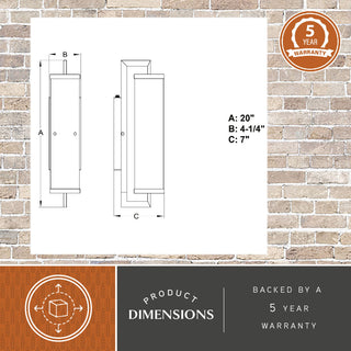 Morgan Park 20"H Outdoor Wall Light Matte Black