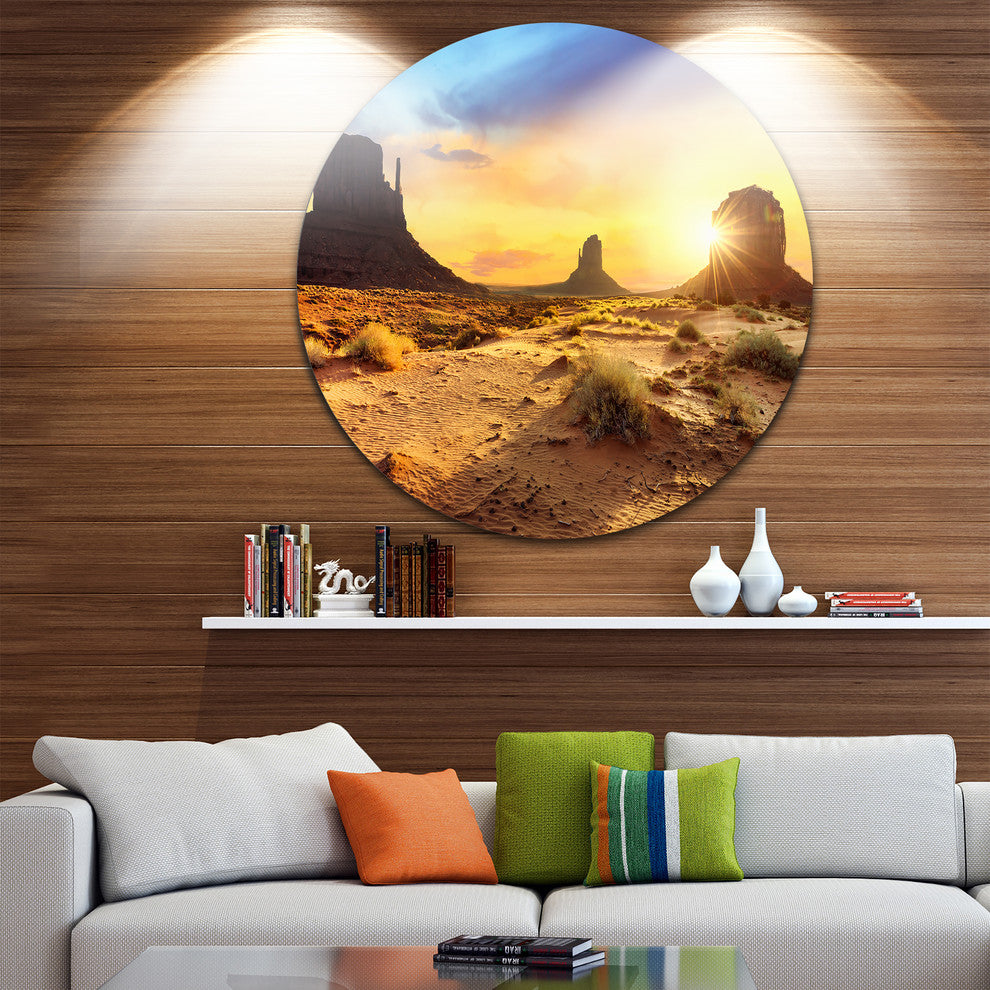 Monument Valley Landscape, Photo Disc Metal Wall Art, 36"