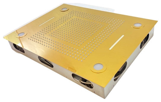 Crema LED Gold Musical Shower System With Round Hand Shower, 6 Round Body Jet
